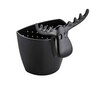 Koziol Rudolf Tea Strainer, Solid Black