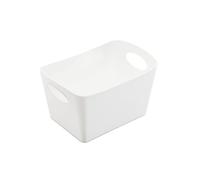 Koziol, storage box, organiser, container, tub, plastic, material, Recycled White, 1l
