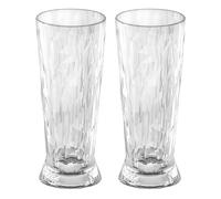 Koziol Superglas Club No. 10, Set of 2, 300 ml, Beer Glass Made of Crystal-Clear Plastic, Luxurious, Unbreakable, Reusable, for Parties and Camping