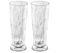 Koziol Superglas Club No. 11, Set of 2 Beer Glasses 500ml, Crystal-Clear Plastic, Luxurious, Unbreakable & Reusable, Ideal for Parties, Camping & Outdoor Use