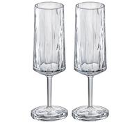 Koziol Superglas Club No. 14, 2 Pieces, 100 ml, Crystalline Plastic Champagne & Sparkling Glass, Luxury, Shatterproof, Reusable, Party, Camping, Set of 2