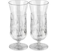 Koziol Superglas Club No. 17, Set of 2, 400ml Cocktail & Long Drink Glasses, Crystal-Clear Plastic, Luxurious, Unbreakable & Reusable, Ideal for Parties, Camping & Outdoor Use