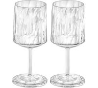 Koziol Superglas Club No. 9, Set of 2 Stemmed Wine Glasses 200ml, Crystal-Clear Plastic, Luxurious, Unbreakable & Reusable, Ideal for Parties, Camping & Outdoor Use