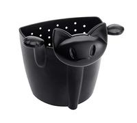 koziol tea strainer Miaou, thermoplastic, black, 6 x 6.6 x 7.6 cm