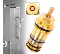 Kozlira 94282000 3/4" Brass Thermostatic Cartridge Valve Core Fit for Hansgrohe Ecostat Showers, for 2-Hole & 3-Hole Thermostatic Tub Fillers, for iBox Trims & ThermoBalance Panels Temperature Control
