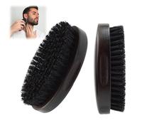 KOZOY Boar Bristle Beard Brush for Men, Beard Brush Men, Ergonomic Design Beard Brush, Facial Hair Beard Brush for Men Care & Beard Growth (Black Brown)