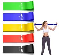 KOZOY Elastic Band Set With Storage Bag 5pcs,skin-friendly Fabric Exercise Bands Featuring 5 Resistance Levels, Non-slip Fitness Bands Suitable for Home Gyms and Rehabilitation Exercises, Yoga Straps