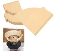 KOZOY Unbleached Disposable Coffee Filter Papers Size 02, 100Pcs Natural Eco-Friendly Filter Paper Compatible with Dripper Coffee Makers 1-4 Cup Coffee Makers for Pure Taste