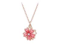 KOZUKI Sakura necklace cherry blossom necklace sakura japanese sakura necklacecardcaptor sakura key necklace sakura flower necklace, Zinc, zinc