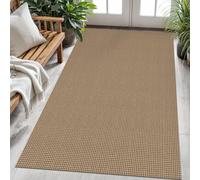 KOZYFLY Boho Rugs for Entryway Rugs 4x6 ft Washable Area Rugs Rubber Backed Living Room Rugs Non Slip Braided Woven Cotton Indoor Outdoor Floor Carpet for Dining Room Bedroom, Tan/Orange/Brown
