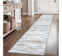 KOZYFLY Modern Abstract Hallway Runner Rug, 2x8 Kitchen Rugs Non-Slip Washable Soft Striped Kitchen Runner Rugs, Print Beige Carpet Runner for Entryway Bathroom Laundry Room Foyer