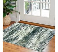 KOZYFLY Small Area Rug 2x3 Rug Entryway Rugs Modern Abstract Indoor Non-Slip Machine Washable Rug Green Yellow, Dining Room Rug with Soft Low Pile for Living Room Bath Office Small Carpet Floor Mats