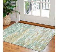 KOZYFLY Small Area Rug 2x3 Rug Entryway Rugs Modern Abstract Indoor Non-Slip Machine Washable Rug Light Green Yellow, Dining Room Rug with Soft Low Pile for Kitchen Bath Office Small Carpet Floor Mats