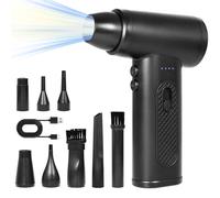 KozyOne Compressed Air Duster, 130000RPM Electric Air Duster with LED Lighting,Rechargeable Air Blowe for PC, Keyboard, Car, Outdoor