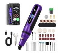 Kozyone Cordless Rotary Tool Kit, 5-Speed Mini Rotary Tool with 84 Accessories, USB-C Rechargeable Power Engraving Pen with Digital LED Screen for Carving, Engraving, Sanding, Polishing, DIY Craft