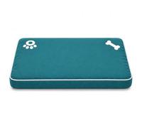KOZZE FAB Dog Bed Mattress with Removable Washable Cover, Soft Cosy Pet Sleeping Mat with Bonded Fibre Filling, Water Resistant, Non-Slip Bottom, Foldable Dog Crate Cushion, Teal, 94x120cm