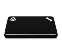 KOZZE FAB Dog Bed Mattress with Removable Washable Cover, Soft Cosy Pet Sleeping Mat with Bonded Fibre Filling, Water Resistant, Non-Slip Bottom, Foldable Dog Crate Cushion, Black, 94x120cm