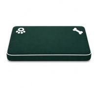 KOZZE FAB Dog Bed Mattress with Removable Washable Cover, Soft Cosy Pet Sleeping Mat with Bonded Fibre Filling, Water Resistant, Non-Slip Bottom, Foldable Dog Crate Cushion, Green, 80x58cm