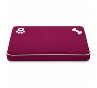 KOZZE FAB Dog Bed Mattress with Removable Washable Cover, Soft Cosy Pet Sleeping Mat with Bonded Fibre Filling, Water Resistant, Non-Slip Bottom, Foldable Dog Crate Cushion, Plum, 94x120cm