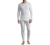 KOZZE FAB Men’s Thermal Underwear Full Set Lightweight Breathable Winter Base Layer, Long Sleeve Top & Long Johns Bottoms, Quick-Dry Thermals for Skiing, Camping, Hiking & Outdoor Wear (White, L)