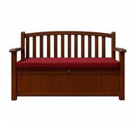 KOZZE FAB Waterproof Garden Bench Cushion 128x50x5cm Extra Thick Outdoor Seat Pads Only fit for Keter, Eden, Storage Benches & Swing Patio Cushion Durable & Easy to Clean Removable Cover (Burgundy)