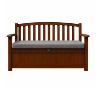 KOZZE FAB Waterproof Garden Bench Cushion 128x50x5cm Extra Thick Outdoor Seat Pads Only fit for Keter, Eden, Storage Benches & Swing Patio Cushion Durable & Easy to Clean Removable Cover (Grey)