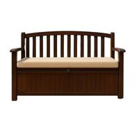 KOZZE FAB Waterproof Garden Bench Cushion 128x50x5cm Extra Thick Outdoor Seat Pads Only fit for Keter, Eden, Storage Benches & Swing Patio Cushion Durable & Easy to Clean Removable Cover (Sand)