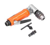 KP - 555L Pneumatic Drill, Air Angular Drilling Machine, 90° 1/4in 6mm Elbow Head Manual Tool, Alloy Steel Industrial Drilling Machine with Wrench and Air Nozzle for Narrow Working (EU Style)