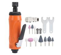 KP - 621H Air Die Grinder, Pneumatic Angle Grinding Machine, Engraving Polished Tool Kit with 10 Grinding Heads, Lightweight Non - Slip Handle for Metal, Stone, PCB Manufacturing, (EU Style)