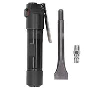 KP 764 Pneumatic Air Chisel, Straight Type Hand Pneumatic Shovel, Aluminum Alloy Self Locking Head with 1/4in Intake Port, High Impact Force Air Chisel Kit for Casting Deburring an (Japanese Style)