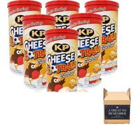 KP Cheese Footballs Snacks Bulk Pack - 6 x 142g Light & Crispy Wafer Balls with Soft Cheesy Centre | Perfect for Party Food, Hampers, or Lunchbox Snacks