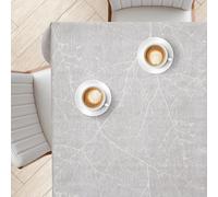 KP HOME Grey PVC Table Cloth Wipe Clean Tablecloth with Serene Tree Branches Pattern - Rectangular 78.7"x 55.1" - 200x140 cm Waterproof and Wipeable Plastic Table Cover Classy Plain Vinyl Oil Cloth