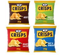 KP Mixed Crisps - Mixed Variety Selection Box Crisps with Beef, Ready Salted, Cheese & Onion, Salt & Vinegar - 48 packet MEGA box
