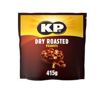 KP Nuts DRY ROASTED Peanuts 415g Pack - Roasted until golden for the perfect KP taste and crunch. Source of protein and high in fibre.
