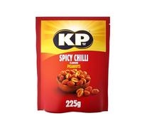 KP Nuts SPICY CHILLI Flavour Peanuts 225g Pack - Roasted until golden for the perfect KP taste and crunch. Source of protein and high in fibre.