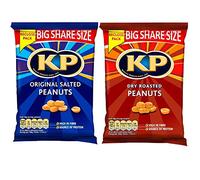 KP Original Salted and Dry Roasted Peanuts Large Bags 2 x 415g
