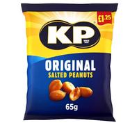 KP Original Salted Peanuts 16 x 65g PMP Bags Source of Protein High in Fibre