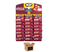 KP Peanuts Original Salted & Dry Roasted - Classic British Roasted Nuts, High Fibre Protein, Vegetarian Snacks | for Sharing, Party, Movie Nights | (Case of 21, Flame Grild Pubcard 50g)
