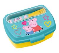 KP Pharma 13909 Lunch Box, Plastic, 1 Liter, Multicolour-Peppa Pig