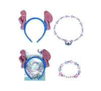 KP Pharma Disney Stitch Jewellery Gift Set for Girls - Cute & Stylish Accessories - Includes Fancy Headband, Beaded Necklace & Bracelet with Charm - Best Gift for Kids on Any Occasions