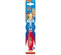 KP Pharma Paw Patrol Battery Powered Flashing Toothbrush with 2 Minute Flashing Timer, Comfortable Handle, Suction Cup and Soft Bristles for Kids