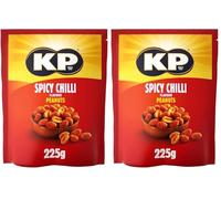 KP Spicy Chilli Peanuts 225g, Case of 8 (Pack of 2)