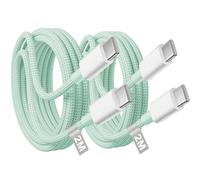 KP TECHNOLOGY [2 PACK 60W Fast Charger Cable for Motorola Moto Edge 70 Pro / 70 Fusion / 70, Nylon Braided Charging Cable USB C to C Charger Cable (GREEN, 2M)
