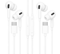 KP TECHNOLOGY 2 Pack Earphones for Samsung Galaxy A27 / A37 / A57 / Galaxy A17 5G / A26 / A36 / A56 / A16 / A15 / A25 A35 A55 / A05s / A14 A34 A54 / A13 / A04s / A23 A33 / A52 A52s - Type C