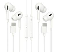 KP TECHNOLOGY 2 Pack In-Ear Wired Earphones for Nothing CMF Phone 3 Pro/CMF Phone 2 Pro, Wired Headphones, Earbuds with USB Type C Interface (WHITE)