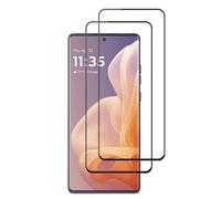 KP TECHNOLOGY {2 PACK) Moto G85 5G Premium Quality Genuine Tempered Glass Explosion & Shatter Proof Screen Protector Guard Cover for Motorola Moto G85 5G (BLACK)