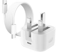 KP TECHNOLOGY 20W PD Fast Charger for Motorola Moto G75 5G, USB C Charger Plug (Foldable Plug + USB C Cable) Power Delivery Wall Charging Plug (WHITE)