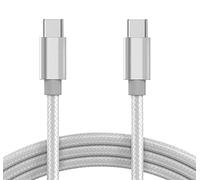 KP TECHNOLOGY [2m] Charger For Asus ROG Phone 9/9 Pro/ROG Phone 8/8 Pro/ROG Phone 7/7 Ultimate/ROG Phone 6D / 6D Ultimate / 6/6 Pro/ROG Phone 5 / 5s, USB C Charging Cable (SILVER)