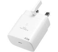 KP TECHNOLOGY 45W Super Fast Charger Plug, USB C Plug, Wall Adapter Power Delivery PD Charging Plug For Honor 600/600 Pro / 600 Lite (WHITE)