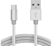 KP TECHNOLOGY [6.6ft/2m Charger for Samsung Galaxy A17 5G / A26 / A36 / A56 / A16 / A15 / A35 A55 / A05s / A25 / A14 / A04s / A13 / A22 / A23 / A33 / A53 A73 / A12 M23 M33 M53, USB C Cable (SILVER)